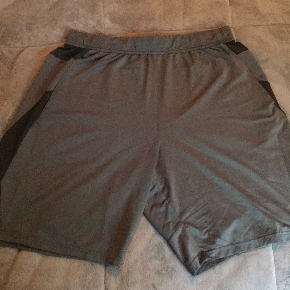 Grey gym shorts